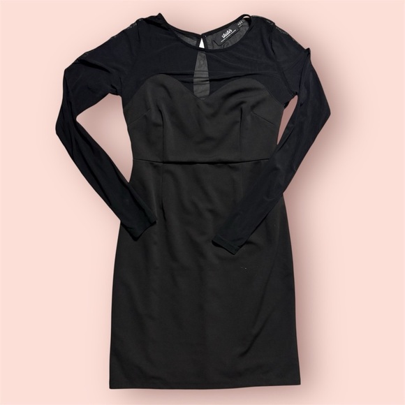 Lulu's Black Ribbed Long Sleeve Bodycon Dress - Picture 3 of 7